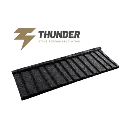 Thunder - pokrycie dachowe z kruszywem skalnym kolor czarny Onyx